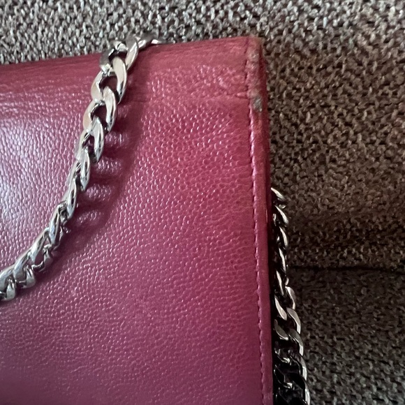 Authentic Chanel Lambskin Red Flap Wallet WOC Bag - Picture 5 of 12